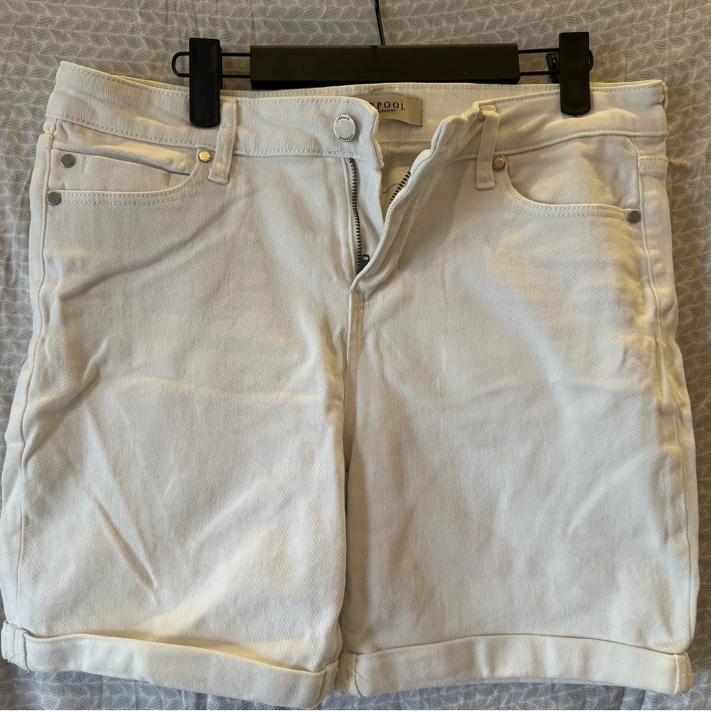 Liverpool Jeans Company White Jean Shorts Kaden Denim